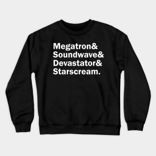 Funny Names x Transformers Decepticons (Megatron, Soundwave, Devastator, Starscream) Crewneck Sweatshirt